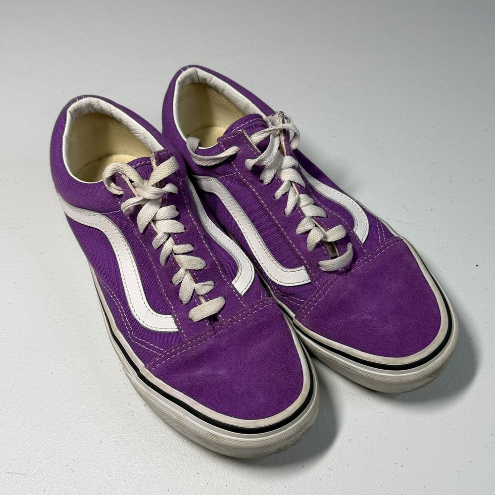 Vans Old‎ Skool 8.5 Purple Suede Canvas Low Top Sneakers